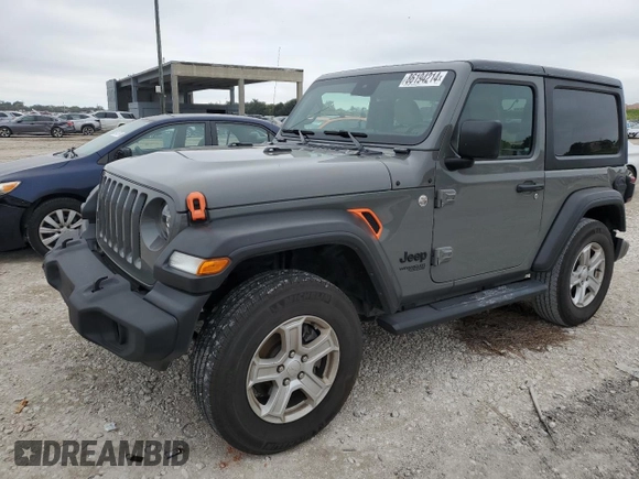 2021 Jeep Wrangler Sport with VIN 1C4GJXAG9MW770541, listed as a Copart auction lot 86194214 with 21,625 mi miles and Salvage Title. Bid and sale history available at DreamBid. Image 1.