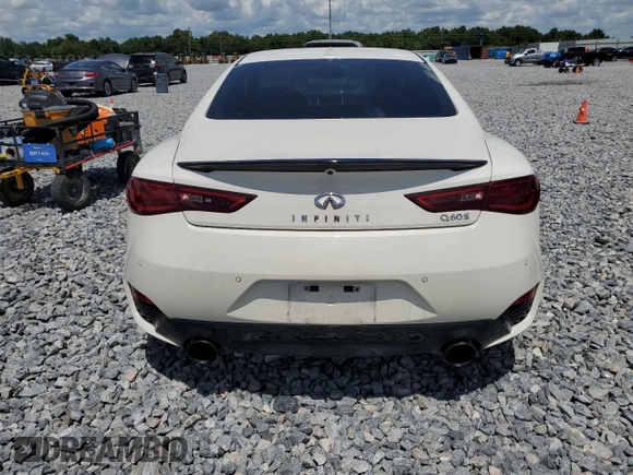 2018 Infiniti Q60 Sport with VIN JN1EV7EK9JM342022, listed as a Copart auction lot 60686985 with 77,498 mi miles and Salvage title. Bid and sale history available at DreamBid. Image 6.