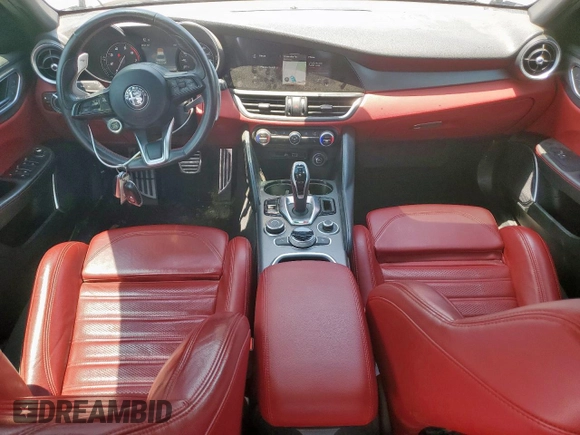 2021 Alfa Romeo Giulia Ti with VIN ZARFANBN7M7643882, listed as a Copart auction lot 59276115 with 44,782 mi miles and Salvage title. Bid and sale history available at DreamBid. Image 8.