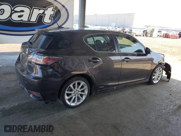 2011 Lexus CT 200h with VIN JTHKD5BH8B2016353, listed as a Copart auction lot 56593395 with 182,156 mi miles and Salvage title. Bid and sale history available at DreamBid. Image 3.