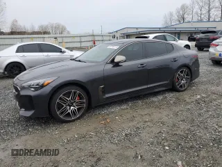 2022 Kia Stinger GT1 with VIN KNAE45LC8N6119879, listed as a Copart auction lot 80796114 with 29,993 mi miles and Salvage Title. Bid and sale history available at carsss.com. Image 1.