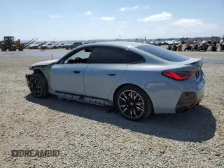 2024 BMW i4 M50 with VIN WBY33AW00RFR75589, listed as a Copart auction lot 54159955 with 8,113 mi miles and Salvage Title. Bid and sale history available at carsss.com. Image 2.