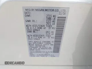 2017 Infiniti QX60 with VIN 5N1DL0MN8HC511220, listed as a IAAI auction lot 42140409 with 98,181 mi miles and . Bid and sale history available at carsss.com. Image 9.