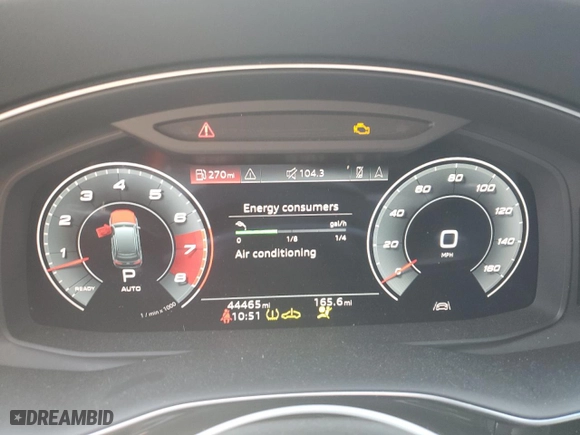 2021 Audi Q7 Premium with VIN WA1AXAF72MD016767, listed as a Copart auction lot 57398404 with 44,465 mi miles and Salvage Title. Bid and sale history available at carsss.com. Image 9.