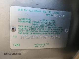 2005 Subaru Forester XS с VIN JF1SG65645H708190, выставлен на аукционе Copart как лот 54916405 с пробегом 98 994 миль миль и Списание • Salvage title. История ставок и продаж доступна на DreamBid. Изображение 12.