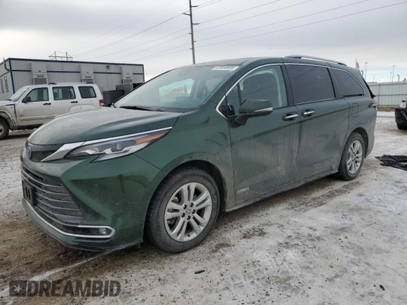 2021 Toyota Sienna Limited with VIN 5TDESKFC1MS033878, listed as a Copart auction lot 42054605 with 64,821 mi miles and Salvage Title. Bid and sale history available at DreamBid. Image 1.