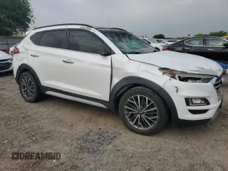 2019 Hyundai Tucson Ultimate with VIN KM8J3CAL9KU038727, listed as a Copart auction lot 52096835 with 0 mi miles and Salvage Title. Bid and sale history available at carsss.com. Image 4.
