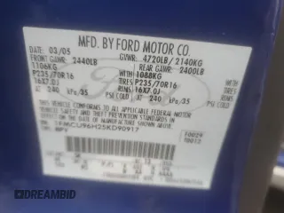 2005 Ford Escape Hybrid with VIN 1FMCU96H25KD90917, listed as a Copart auction lot 52814375 with 190,135 mi miles and Clean Title. Bid and sale history available at carsss.com. Image 12.