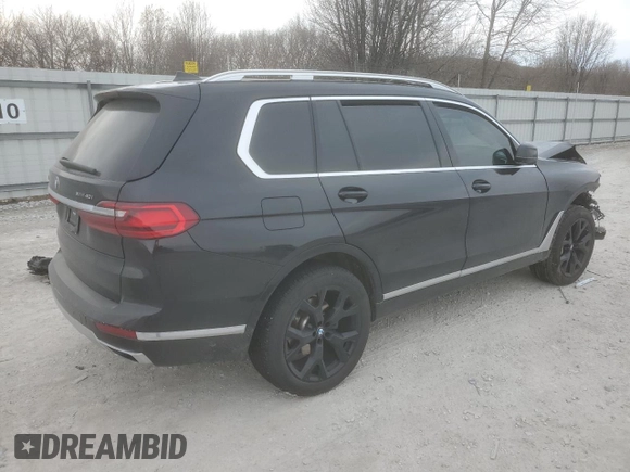 2022 BMW X7 xDrive40i with VIN 5UXCW2C06N9L50284, listed as a Copart auction lot 46737505 with 0 mi miles and Salvage Title. Bid and sale history available at carsss.com. Image 3.