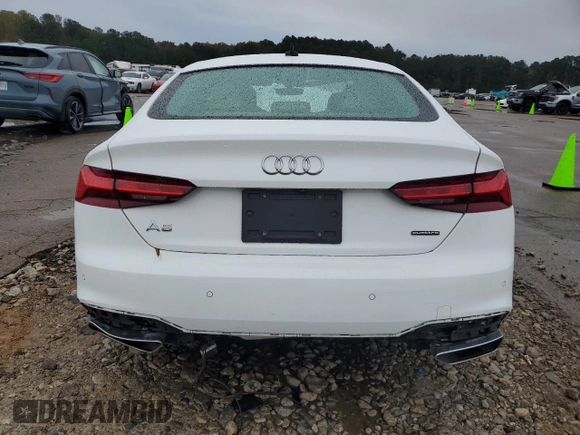 2021 Audi A5 Sportback S line Premium Plus with VIN WAUFACF54MA041742, listed as a Copart auction lot 48866535 with 0 mi miles and Salvage Title. Bid and sale history available at carsss.com. Image 6.