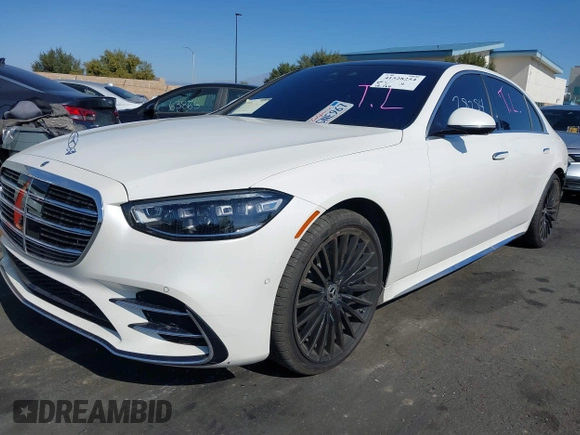 2023 Mercedes-Benz S-Class S 500 with VIN W1K6G6DBXPA194955, listed as a IAAI auction lot 41528254 with 16,168 mi miles. Bid and sale history available at carsss.com. Image 20.