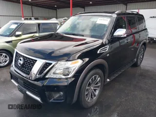 2018 Nissan Armada SL with VIN JN8AY2ND8JX000460, listed as a IAAI auction lot 41878921 with 143,454 mi miles and . Bid and sale history available at DreamBid. Image 2.