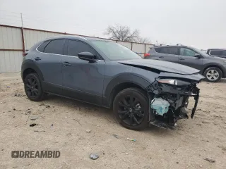 2023 Mazda CX-30 S Carbon Edition with VIN 3MVDMBCM0PM567055, listed as a Copart auction lot 45915265 with Not Provided miles and Salvage Title. Bid and sale history available at DreamBid. Image 4.
