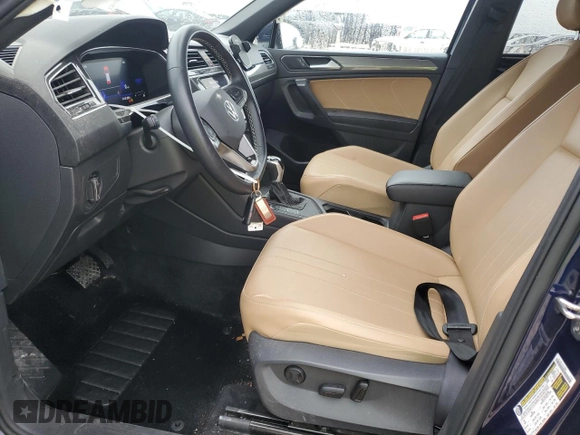 2022 Volkswagen Tiguan SE with VIN 3VV3B7AX9NM124110, listed as a Copart auction lot 49133975 with 22,292 mi miles and Salvage title. Bid and sale history available at DreamBid. Image 7.