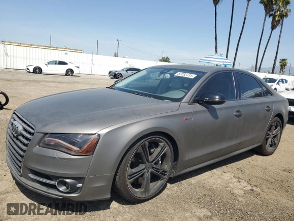 2013 Audi S8 with VIN WAUD2AFD4DN007731, listed as a Copart auction lot 52052315 with 118,582 mi miles and Clean Title. Bid and sale history available at carsss.com. Image 1.