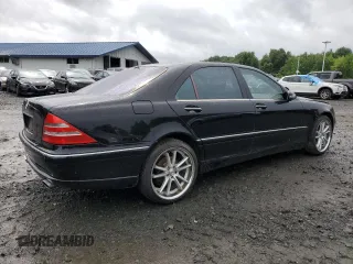 2001 Mercedes-Benz S-Class with VIN WDBNG75J01A212659, listed as a Copart auction lot 66066594 with 0 mi miles and Salvage Title. Bid and sale history available at carsss.com. Image 3.