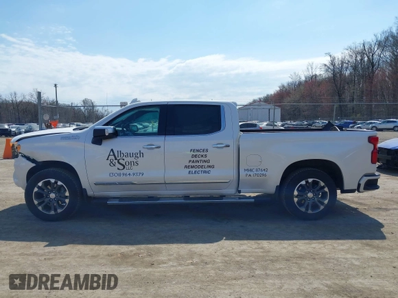 2025 Chevrolet Silverado 1500 with VIN 3GCUKJEL2SG115606, listed as a IAAI auction lot 41917657 with 10,413 mi miles and . Bid and sale history available at DreamBid. Image 14.