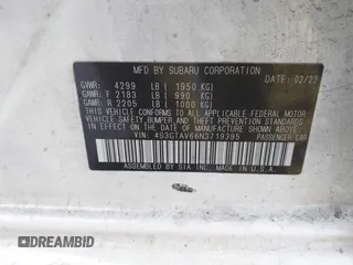 2022 Subaru Impreza Premium с VIN 4S3GTAV66N3719395, выставлен на аукционе IAAI как лот 41522473 с пробегом Не указан миль и . История ставок и продаж доступна на DreamBid. Изображение 9.