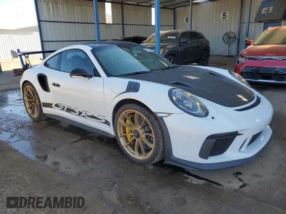2019 Porsche 911 GT3 RS with VIN WP0AF2A92KS164501, listed as a Copart auction lot 66702654 with 48,180 mi miles and Salvage Title. Bid and sale history available at DreamBid. Image 4.