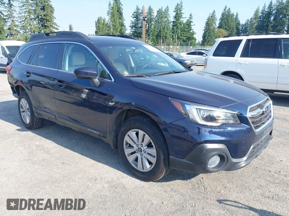 2018 Subaru Outback Premium with VIN 4S4BSACC5J3299835, listed as a IAAI auction lot 42572586 with 53,781 mi miles and . Bid and sale history available at DreamBid. Image 1.