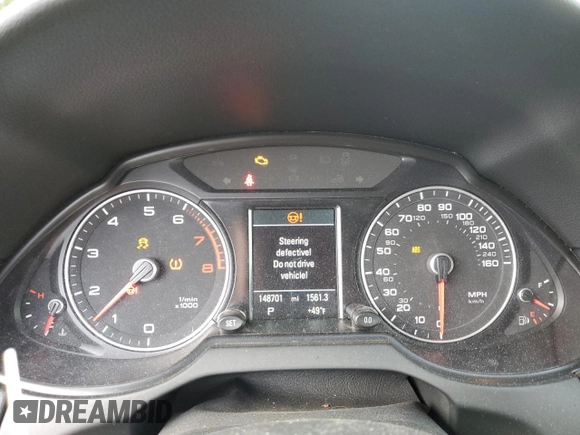 2013 Audi Q5 Premium Plus with VIN WA1DGAFP3DA098104, listed as a Copart auction lot 56033975 with 148,701 mi miles and Salvage title. Bid and sale history available at DreamBid. Image 9.