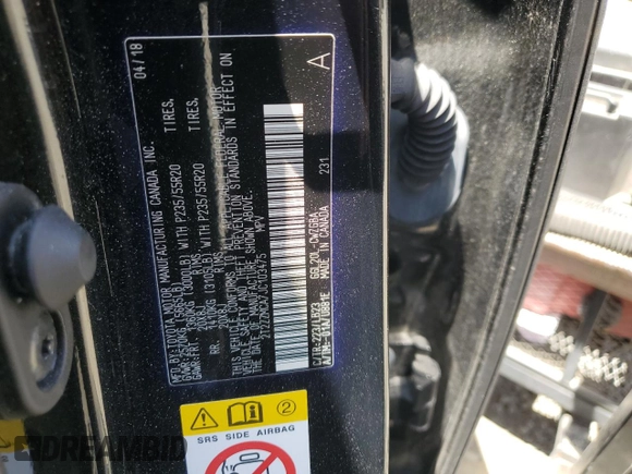 2018 Lexus RX 350 z VIN 2T2ZZMCA7JC103475, wystawiony jako Copart lot #59048875 z przebiegiem 78 066 mil mil oraz Szkoda całkowita • Salvage title. Historia ofert i sprzedaży dostępna na DreamBid. Obrazek 14.