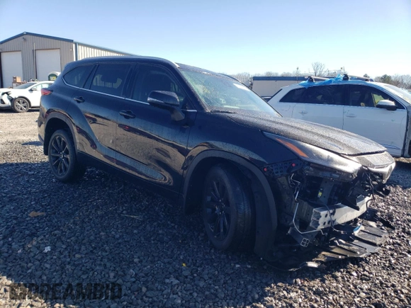 2023 Toyota Highlander L with VIN 5TDKDRAH1PS523251, listed as a Copart auction lot 87206064 with 14,605 mi miles and Salvage title. Bid and sale history available at DreamBid. Image 4.