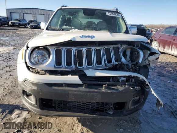 2015 Jeep Renegade Limited with VIN ZACCJBDT0FPB59788, listed as a Copart auction lot 42607025 with 60,191 mi miles and Salvage Title. Bid and sale history available at DreamBid. Image 5.