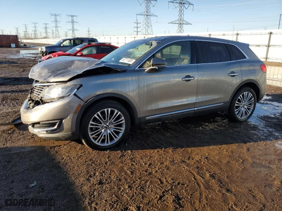 2016 Lincoln MKX Reserve with VIN 2LMTJ8LR1GBL82602, listed as a Copart auction lot 46711485 with 47,978 mi miles and Salvage Title. Bid and sale history available at carsss.com. Image 1.
