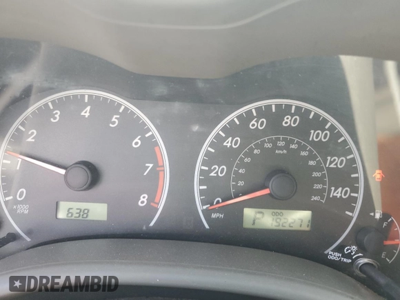 2009 Toyota Corolla with VIN JTDBL40E79J035516, listed as a Copart auction lot 55208005 with 192,271 mi miles and Salvage Title. Bid and sale history available at carsss.com. Image 9.