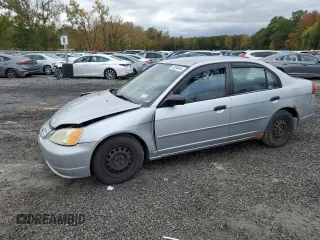 2001 Honda Civic LX with VIN 2HGES16581H556578, listed as a Copart auction lot 74934944 with 0 mi miles and Salvage Title. Bid and sale history available at carsss.com. Image 1.