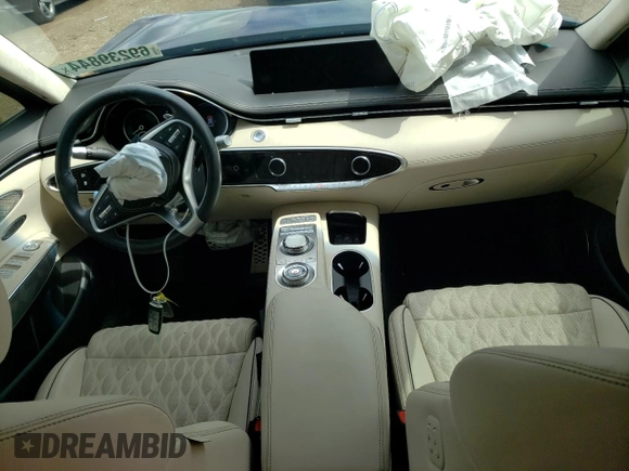 2023 Genesis GV70 Sport with VIN KMUMCDTC1PU080625, listed as a Copart auction lot 69239844 with 21,165 mi miles and Salvage Title. Bid and sale history available at DreamBid. Image 8.