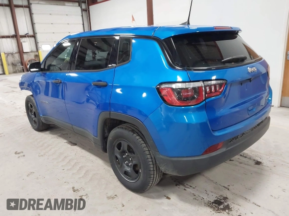 2019 Jeep Compass Sport with VIN 3C4NJCAB6KT649781, listed as a IAAI auction lot 41908611 with 117,479 mi miles and . Bid and sale history available at DreamBid. Image 3.