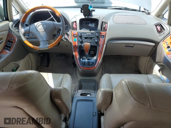 2001 Lexus RX 300 with VIN JTJGF10U410102261, listed as a Copart auction lot 62439124 with 159,012 mi miles and Salvage Title. Bid and sale history available at carsss.com. Image 8.