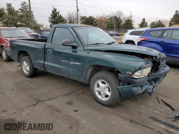 1999 Dodge Dakota SLT with VIN 1B7FL26X8XS161292, listed as a Copart auction lot 83675504 with 108,515 mi miles and Salvage Title. Bid and sale history available at carsss.com. Image 4.
