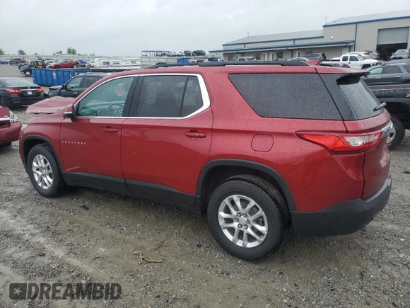 2021 Chevrolet Traverse LT Cloth z VIN 1GNERGKW9MJ239883, wystawiony jako Copart lot #54434135 z przebiegiem 51 357 mil mil oraz Szkoda całkowita • Salvage title. Historia ofert i sprzedaży dostępna na DreamBid. Obrazek 2.