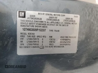 2009 GMC Sierra 2500HD SLT z VIN 1GTHK63609F152337, wystawiony jako Copart lot #45722975 z przebiegiem 251 993 mil mil oraz Szkoda całkowita • Salvage title. Historia ofert i sprzedaży dostępna na DreamBid. Obrazek 12.