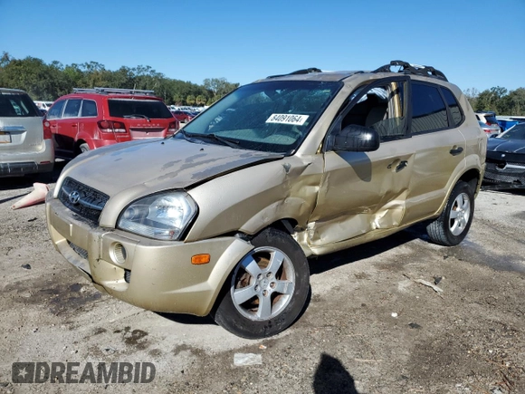 2005 Hyundai Tucson GL with VIN KM8JM12B45U123972, listed as a Copart auction lot 84091064 with 267,700 mi miles and Salvage Title. Bid and sale history available at carsss.com. Image 1.