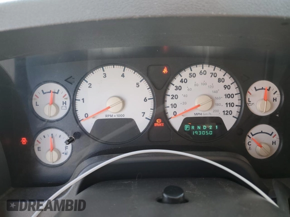 2006 Dodge 1500 SLT with VIN 1D7HA18N96S686046, listed as a Copart auction lot 49552205 with 193,050 mi miles and Salvage Title. Bid and sale history available at carsss.com. Image 9.