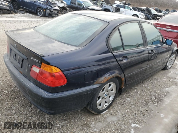 2001 BMW 3 Series 325i with VIN WBAAV33491FU84073, listed as a Copart auction lot 85689534 with 164,798 mi miles and Salvage Title. Bid and sale history available at carsss.com. Image 3.
