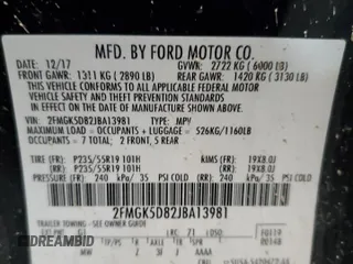 2018 Ford Flex Limited with VIN 2FMGK5D82JBA13981, listed as a Copart auction lot 44741845 with 150,681 mi miles and Salvage Title. Bid and sale history available at carsss.com. Image 13.