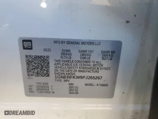2023 Chevrolet Traverse LS with VIN 1GNERFKW9PJ265267, listed as a Copart auction lot 50370245 with 15,638 mi miles and Salvage Title. Bid and sale history available at carsss.com. Image 13.
