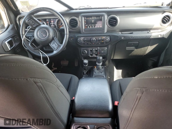 2019 Jeep Wrangler Unlimited Sport S with VIN 1C4HJXDG7KW603821, listed as a Copart auction lot 55846875 with 37,711 mi miles and Salvage title. Bid and sale history available at DreamBid. Image 8.
