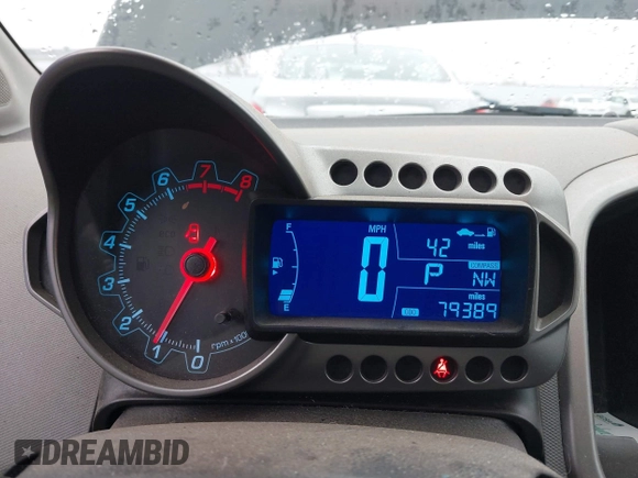 2012 Chevrolet Sonic LT with VIN 1G1JC5SH2C4189168, listed as a IAAI auction lot 41346729 with 79,389 mi miles and . Bid and sale history available at DreamBid. Image 7.