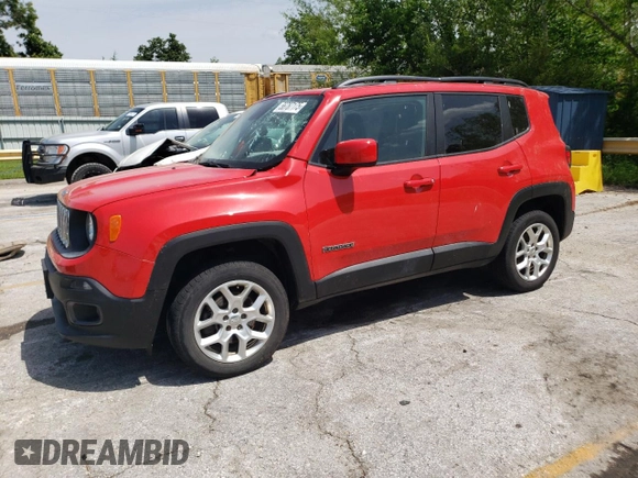 2015 Jeep Renegade Latitude z VIN ZACCJBBT8FPC34032, wystawiony jako Copart lot #56787175 z przebiegiem 106 252 mil mil oraz Szkoda całkowita • Salvage title. Historia ofert i sprzedaży dostępna na DreamBid. Obrazek 1.
