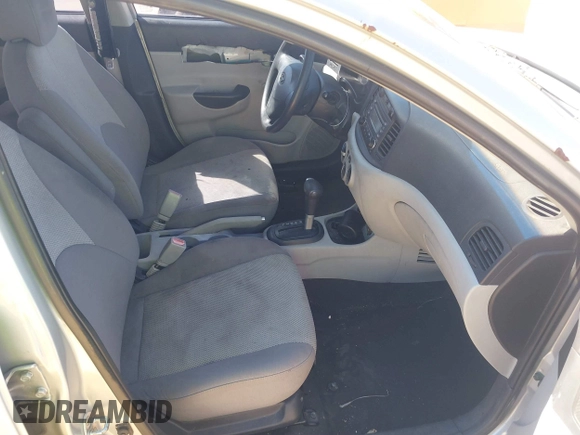 2008 Hyundai Accent GLS with VIN KMHCN46CX8U214890, listed as a IAAI auction lot 41843006 with 179,550 mi miles. Bid and sale history available at carsss.com. Image 5.