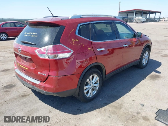2015 Nissan Rogue SV z VIN 5N1AT2MV6FC764970, wystawiony jako IAAI lot #42093076 z przebiegiem 110 811 mil mil oraz . Historia ofert i sprzedaży dostępna na DreamBid. Obrazek 4.