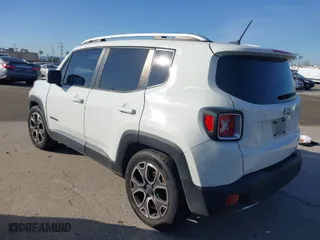 2016 Jeep Renegade Limited with VIN ZACCJADT7GPE35722, listed as a IAAI auction lot 41568185 with 143,699 mi miles. Bid and sale history available at carsss.com. Image 3.