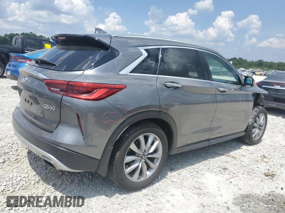 2021 Infiniti QX50 Essential с VIN 3PCAJ5CA8MF122003, выставлен на аукционе Copart как лот 63763465 с пробегом 56 039 миль миль и Списание • Salvage title. История ставок и продаж доступна на DreamBid. Изображение 3.