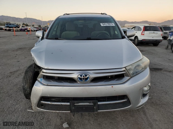 2013 Toyota Highlander Hybrid with VIN JTEBC3EH7D2015679, listed as a Copart auction lot 84519074 with 217,466 mi miles and Salvage Title. Bid and sale history available at carsss.com. Image 5.